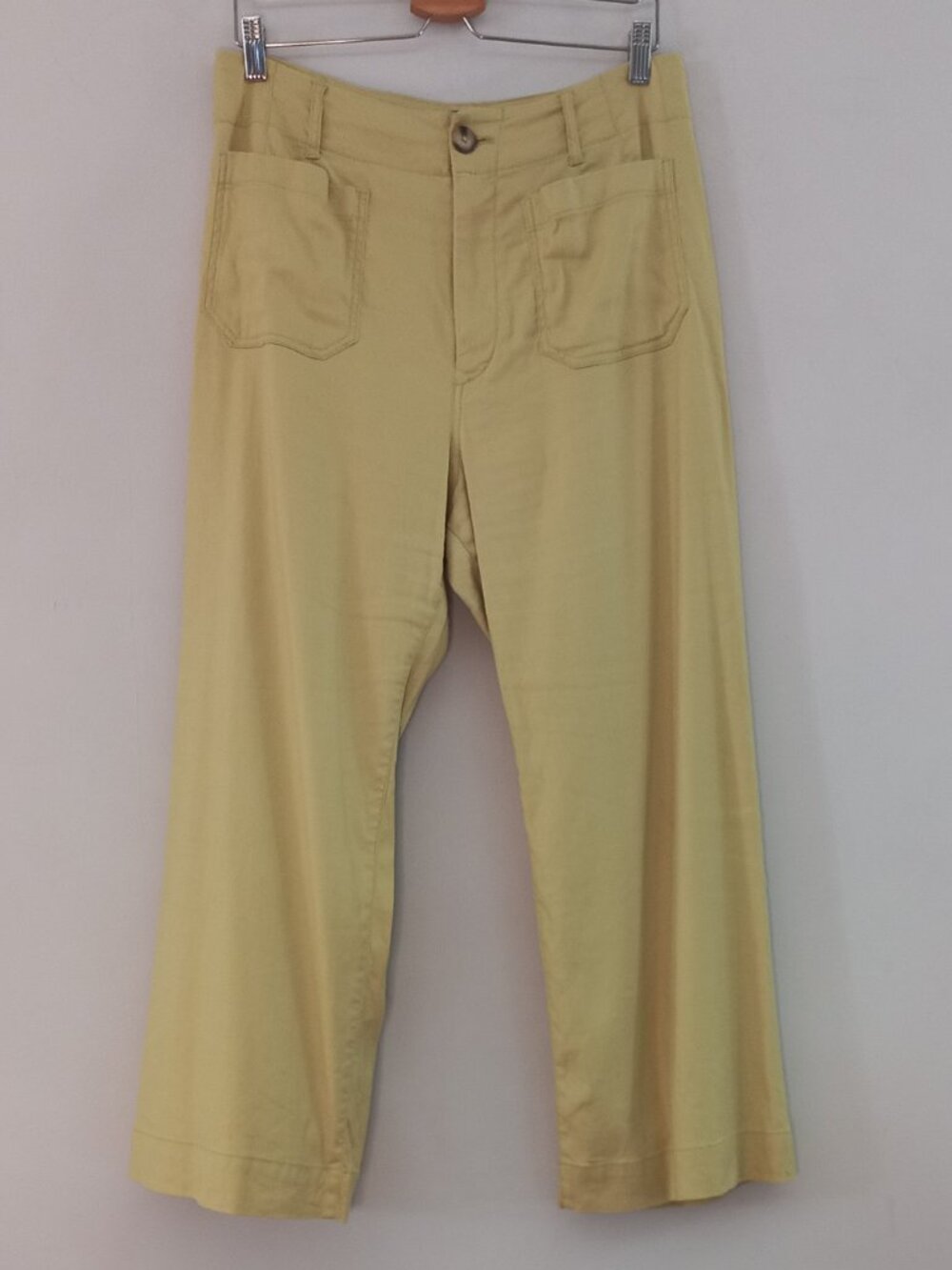 MAEVE ANTHROPOLOGIE THE COLETTE light lemon yellow pants